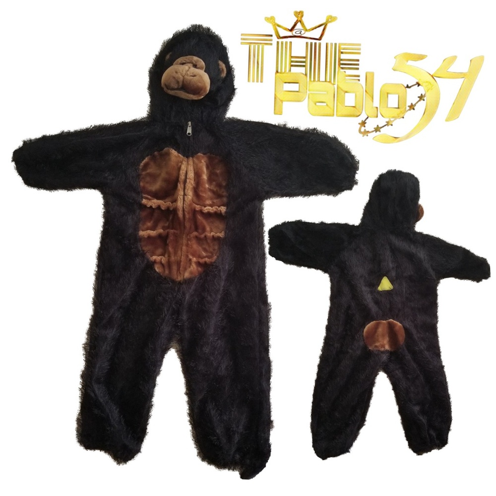 Kids Halloween Ape Costume Sz 4-5